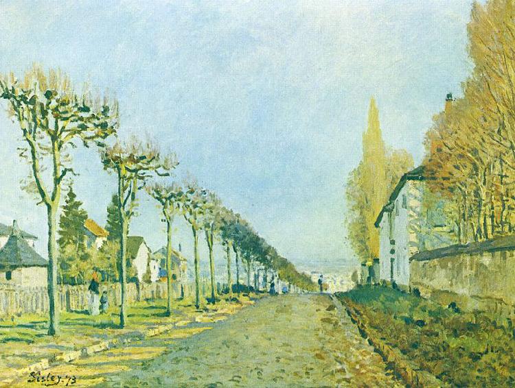 Alfred Sisley Weg der Maschine, bei Louveciennes oil painting picture
